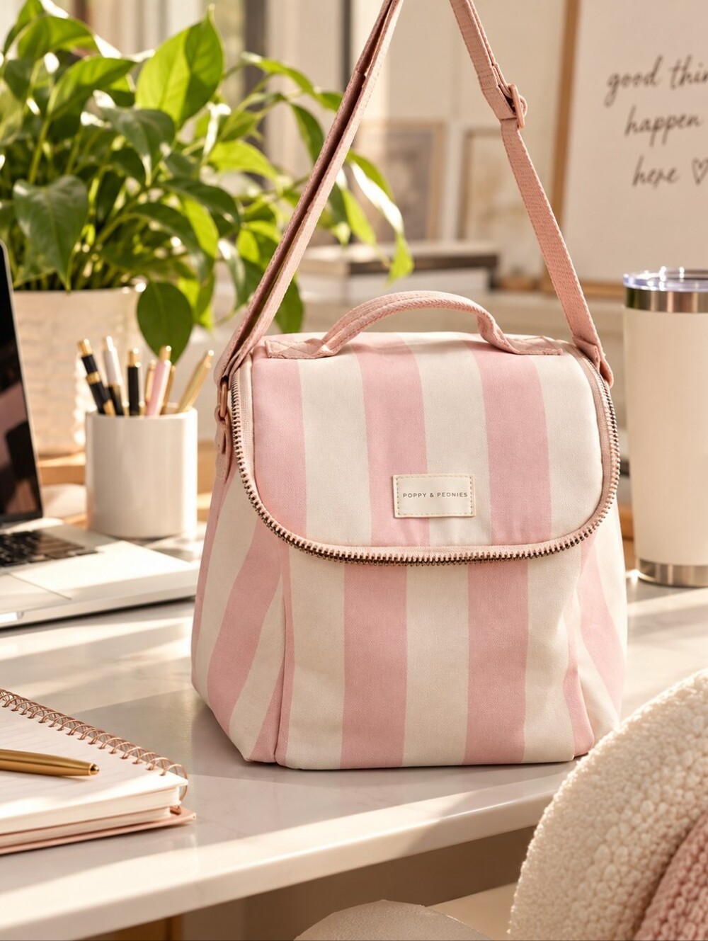 🎀2026 Mother's Day Exclusive | Pink & Cream Lunch Bag - Picture 2 of 6